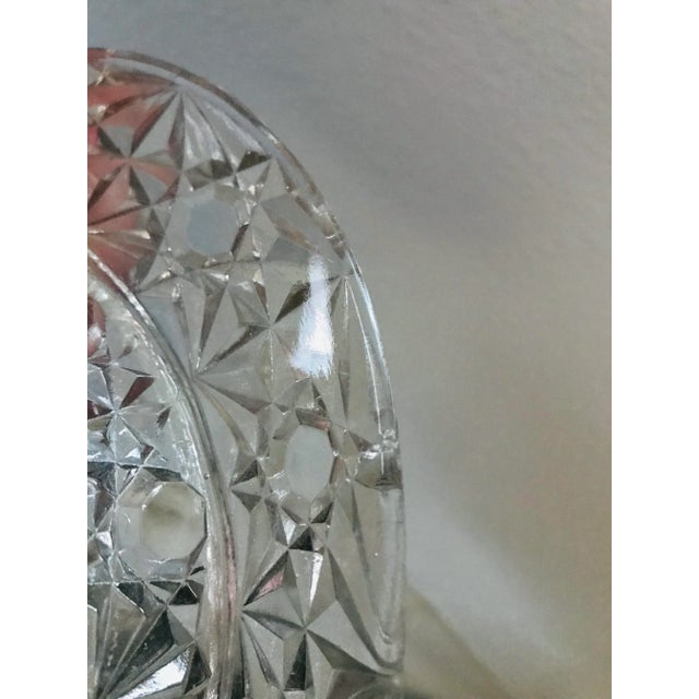 Glass Extra Large 1960s Fenton Clear Daisy & Button Pattern Top Hat Vase or Wine Caddy For Sale - Image 7 of 7