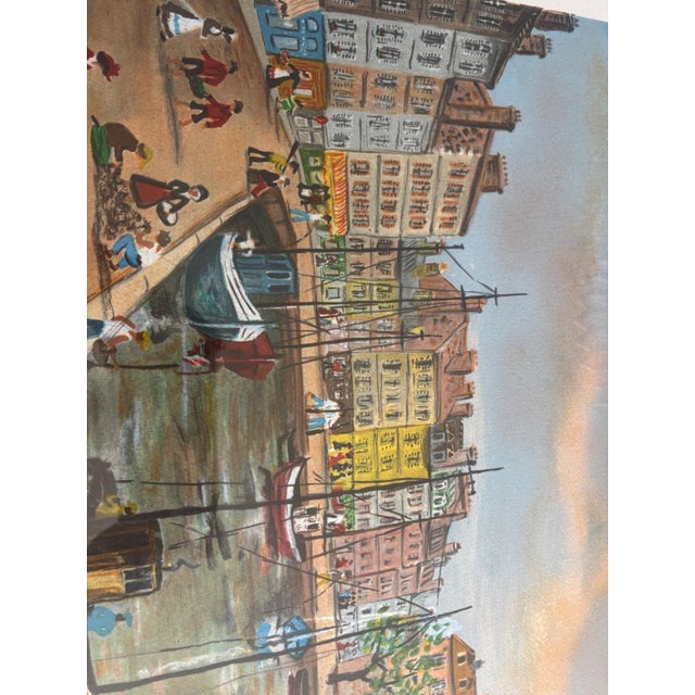 Wood Claude Tabet, Port Scene, 1890s, Lithograph, Framed For Sale - Image 7 of 10