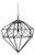 Diamond XSmall Matte Black Steel Pendant Lamp by JSPR For Sale