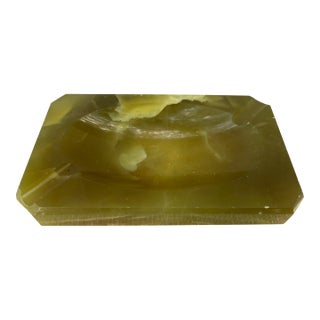 Mid Century Green Marble Catchall Ashtray For Sale