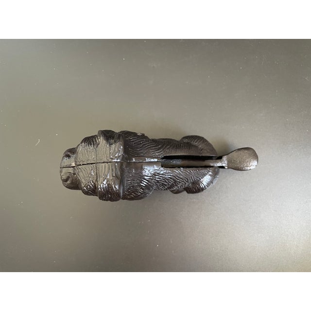 Black Vintage Cast Iron English Bulldog Nutcracker For Sale - Image 8 of 14
