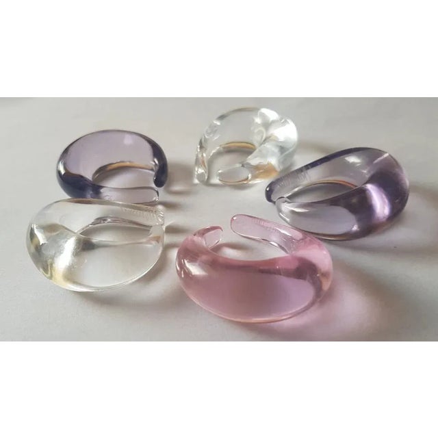 Vintage Napkin Holders in Original Box from Baccarat, Set of 5, in Very Good conditions. Designed 1920 to 1949 This piece...