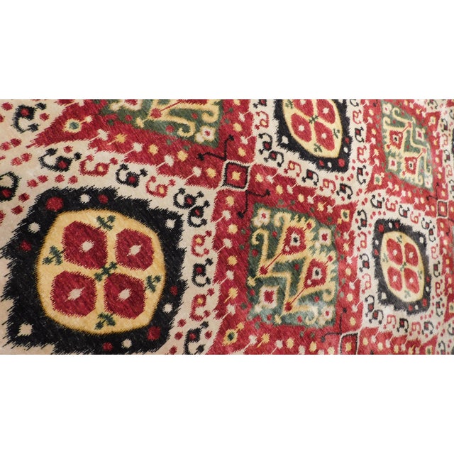 Genuine Hand-Knotted Ikat Rug. 8'x 10'3" For Sale - Image 12 of 17