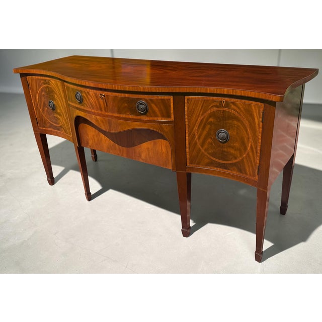 1920s Antique George III Style Mahogany Sideboard Buffet For Sale - Image 5 of 5