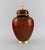 1930s Large Rouge Royale Lidded Vase in Hand-Painted Porcelain from Carlton Ware, England, 1930s For Sale - Image 5 of 7