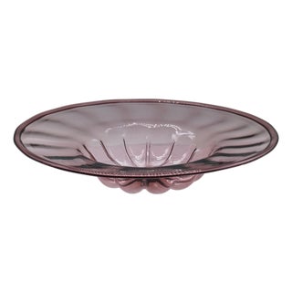 Mauve Murano Glass Centerpiece by Vittorio Zecchin for MVM Cappellin, Italy, 1930s For Sale