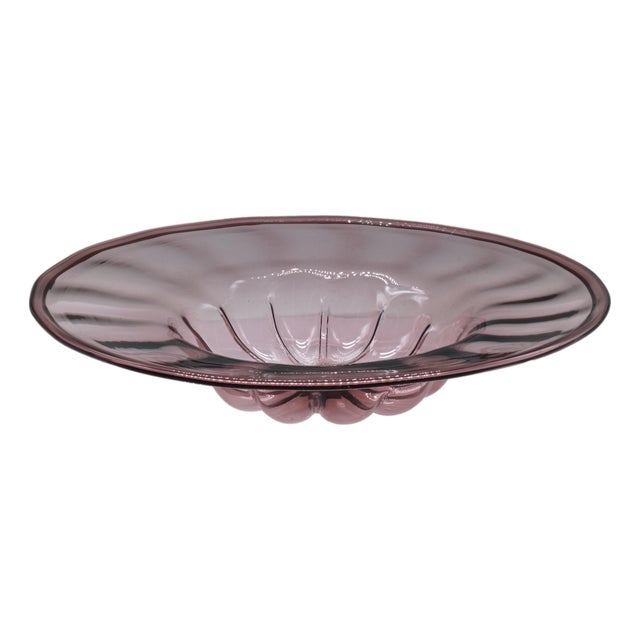 Mauve Murano Glass Centerpiece by Vittorio Zecchin for MVM Cappellin, Italy, 1930s For Sale