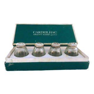 Vintage Crystal Salt and Pepper Cellars from Christofle, 1960s, Set of 4 For Sale