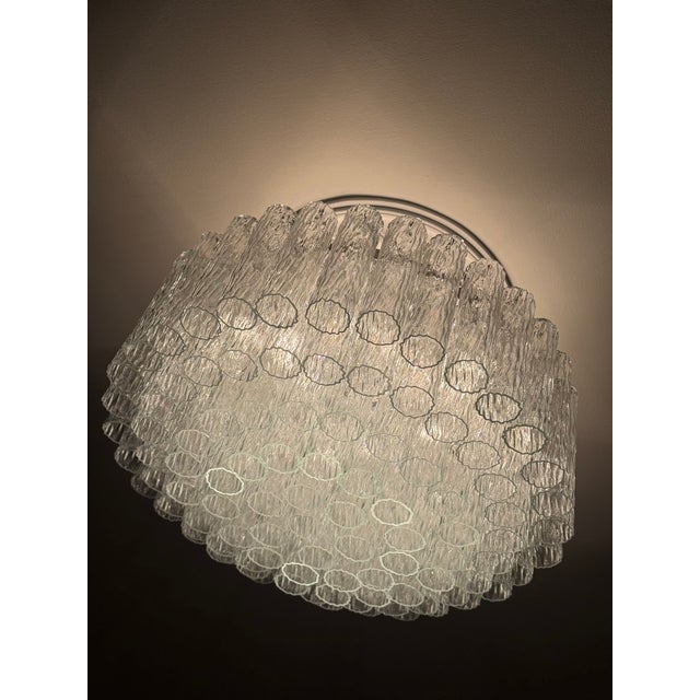 Chandelier with Tubular Glass Prisms in Clear Glass For Sale - Image 11 of 15