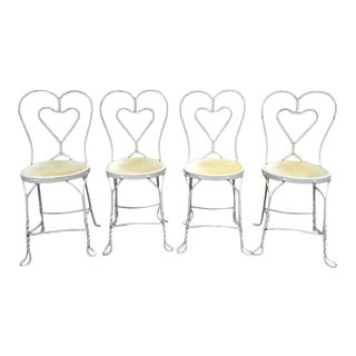 Vintage Ice Cream Parlor Chairs ~ Set of 4 For Sale