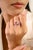 Exquisite Pure 925 Silver Ruby Bypass Ring With Diamond - Size 8.5 For Sale - Image 6 of 10
