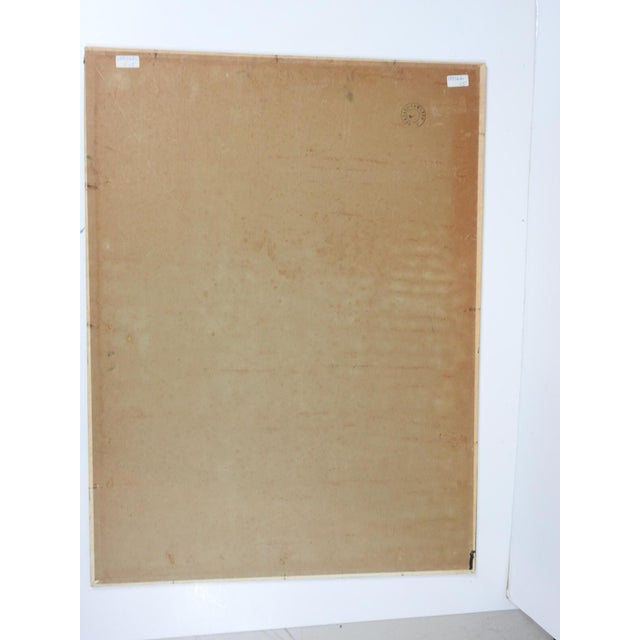 Pink Mid 20th Century Portrait Japanese Woman in Pink Kimono Painting For Sale - Image 8 of 9