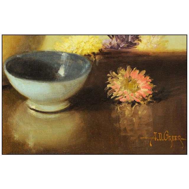 Realism Mid 20th Century The Flowers Fall, A.D Greer For Sale - Image 3 of 4