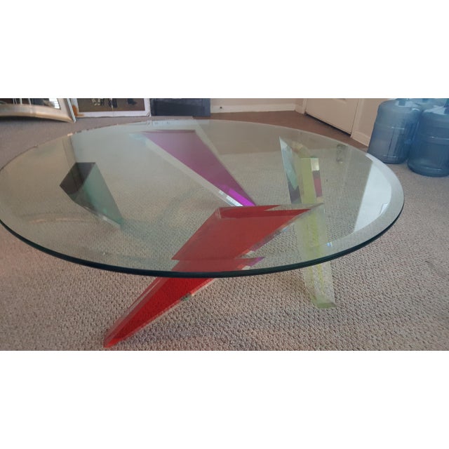 Haziza Multicolor Lucite Coffee Table Chairish