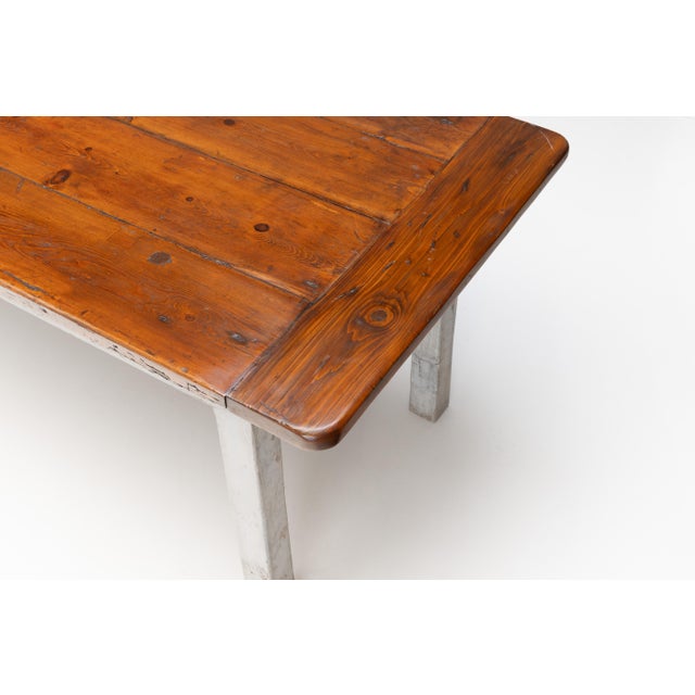 Wood French Farm Table, 1900s For Sale - Image 7 of 8