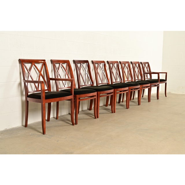 Bernhardt Regency Carved Mahogany Armchairs | Pair For Sale - Image 14 of 16