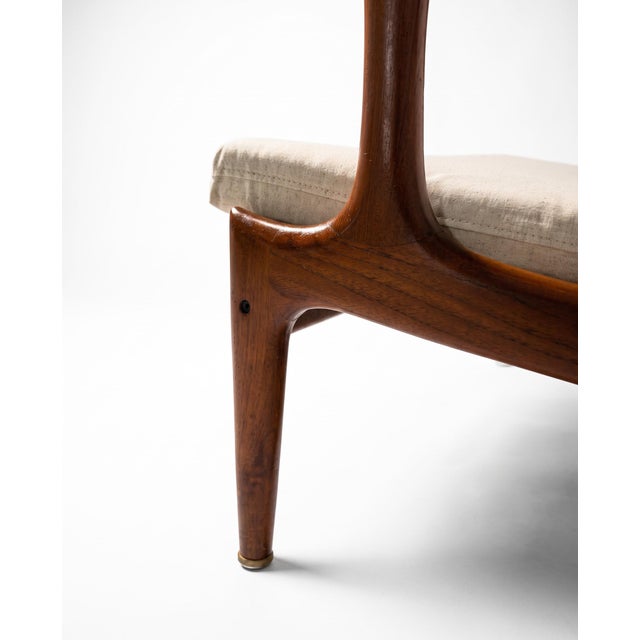 Beige Three-Seater Bench by Edvard Valentinsen for Fraska, 1960 For Sale - Image 8 of 10