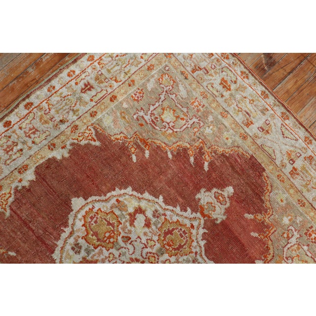 Hollywood Regency Zabihi Collection Antique Square Turkish Oushak Rug - 4'6" x 4'7" For Sale - Image 3 of 9