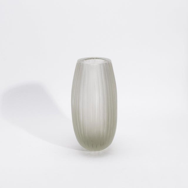 Modern Hand-Blown Murano Supreme Vase in Citrine Medium For Sale - Image 3 of 12