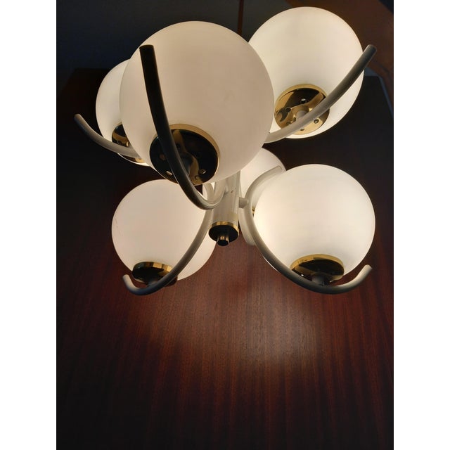 White Pendant Lamp in the style of Richard Essig, 1970s For Sale - Image 8 of 16