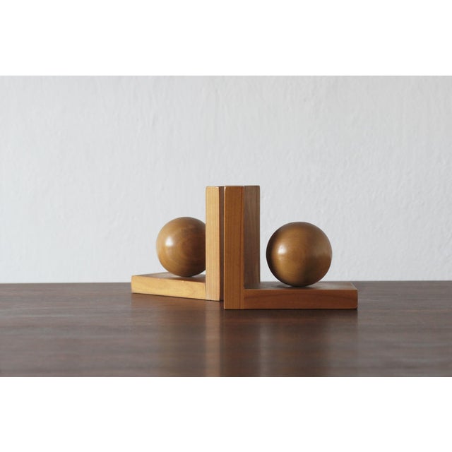 Mid-Century Modern Mid-Century Modern Wooden Bookends, 1950s, Set of 2 For Sale - Image 3 of 6