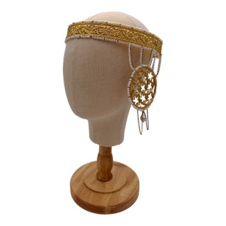 Chiseled Gilt Bronze Crown With Medallions, Signed St. Louis Paris For Sale