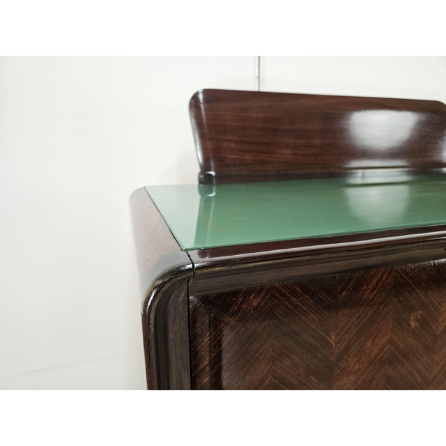 Mahogany Sideboard with Glass Top, 1960 For Sale - Image 4 of 18