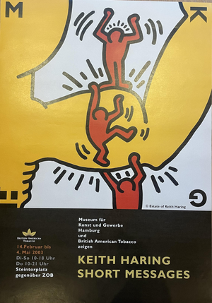 Short Messages Exhibition Poster after Keith Haring, Museum für Kunst und Gewerbe Hamburg