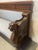Very solid antique German oak bench with armrests in the form of carved griffins, circa 1890.