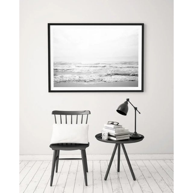 Contemporary Contemporary Minimalist Coastal Art Print, 45 X 30" Black and White Fine Art Photography Print, 'Gulf Spray' Monochrome Florida Art For Sale - Image 3 of 8