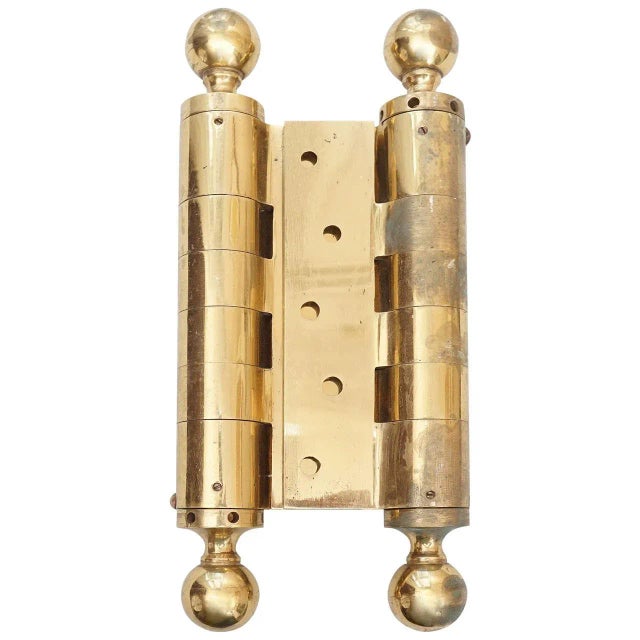 Enormous Solid Brass Church Door Hinges Paperweight For Sale - Image 10 of 10
