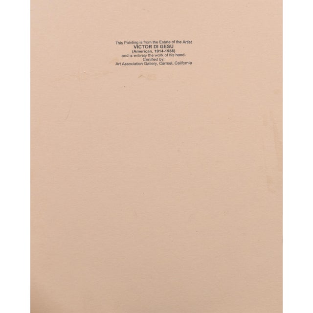 'Woman Seated' by Victor Di Gesu, Carmel Artist, Louvre, Academie Chaumiere, Paris, San Francisco Art Association, Los Angeles County Museum of Art For Sale In Monterey, CA - Image 6 of 7