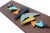 "SKooL" Handmade Painted Wood Wall Art This abstract school of multi-colored boomerangs float on a substantial and...