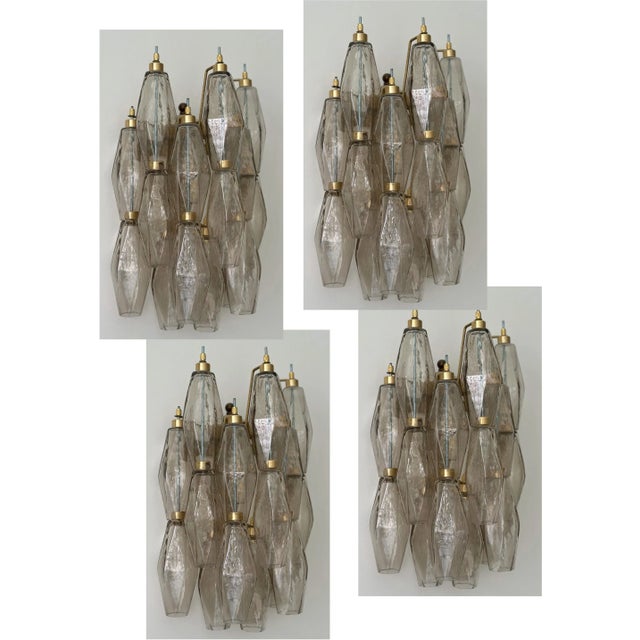 Murano Corridor Wall Lamps in Sand Tone, Set of 4 For Sale - Image 9 of 9