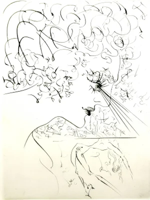 Salvador Dali - Venus in Furs - Original Stamp-Signed Etching 1968