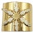 Chanel Rare Vintage Gold Plated CC White Bead Snowflake Cuff Bracelet For Sale