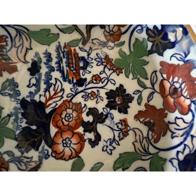Late 19th Century English Iron Stone Imari Style Footed Bowl For Sale - Image 9 of 11