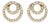 14K Yellow Gold 3/8 Cttw Diamond Double Circle Stud Earrings For Sale