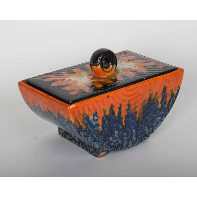 Ceramic Container from Lusitania Coimbra, Portugal, 1950s, in Good conditions. Designed 1950 to 1959 This piece has an...