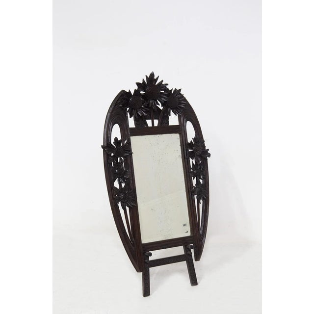 Carlo Zen Vintage Wooden Mirror with Easel, 1940s For Sale - Image 11 of 11