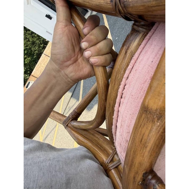 Late 20th Century Late 20th Century Set of Four Vintage Bamboo Dining Chairs For Sale - Image 5 of 15