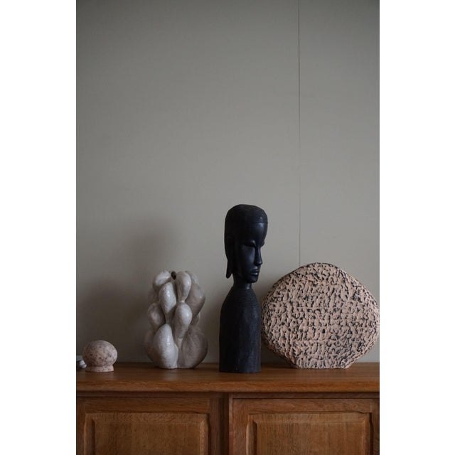 Mid-Century Handcrafted African Wooden Sculpture, 1950s For Sale - Image 12 of 14