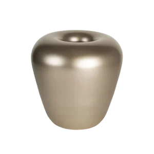 Vase Bean #2 in Glass, Pearly Beige Gold Finish from VGnewtrend