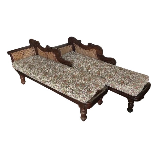 Rare Pair of 19th Century West Indies Recamiers, Likely Barbados or Jamaica For Sale