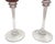 Vintage Elegant Ruby Red Fluted Wine Goblets With Crystal Clear Stems - A Pair For Sale - Image 4 of 12