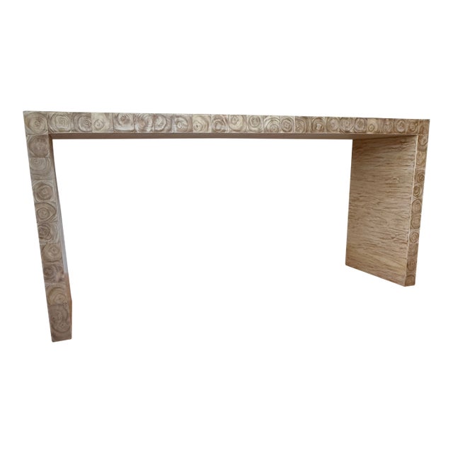 Wood Parsons Style Console Table For Sale