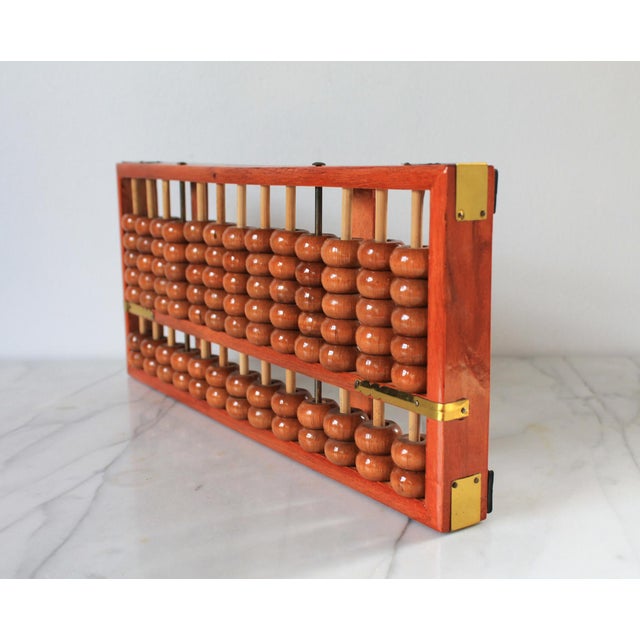 Vintage traditional Chinese wooden abacus counter with original box & receipts. The box is pretty worn. Some light wear to...