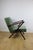 Loft design vintage armchair from the 1970s. It has been completely restored, with new upholstery in olive green fabric—a...