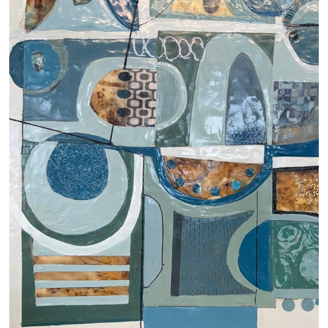 Contemporary Contemporary Abstract Encaustic Painting "Time Blocks" by Therese Cook For Sale - Image 3 of 4