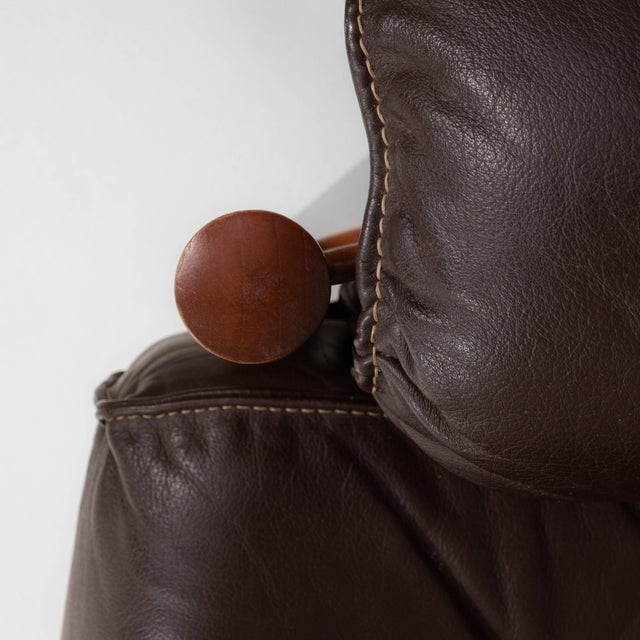 1960s Danish Mid-Century Modern Sofa Attributed to Ellekær & Norell for Coja Chocolate Brown For Sale - Image 13 of 18